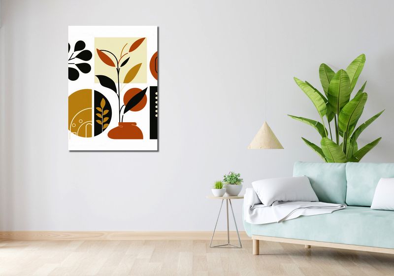 Obraz 70x100cm Kolaż Botaniczny zdjęcie 2