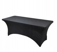 Pokrowiec na stół bankietowy cateringowy 180 cm czarny