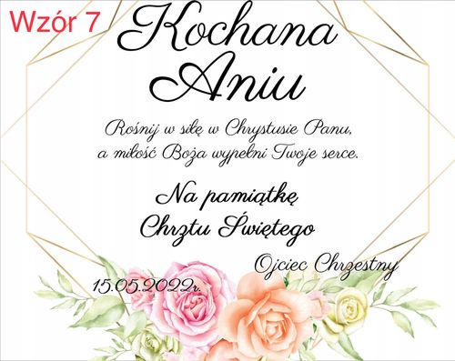 Pamiątka Chrztu Świętego prezent od chrzestnego na Arena.pl