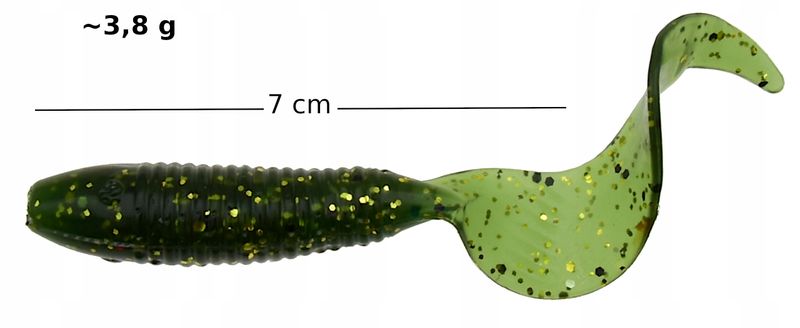 Guma Twister 7 cm sztuczna przynęta na okonia pstrąga szczupaka zdjęcie 2