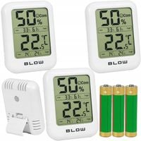 3x TERMOMETR MINI STACJA POGODOWA POGODY HIGROMETR ZESTAW MAGNES