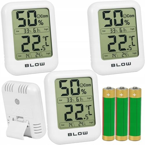 3x TERMOMETR MINI STACJA POGODOWA POGODY HIGROMETR ZESTAW MAGNES na Arena.pl