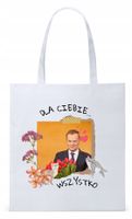 Donald Tusk Platforma Torba Eco Biała Shopper Z Nadrukiem Ze Zdjęciem