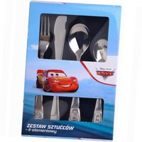DISNEY KOMPLET 4 SZTUĆCÓW DLA DZIECI DLA CHŁOPCÓW CARS AUTA SAMOCHODY