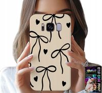 ETUI DO SAMSUNG GALAXY S8 - BEŻOWE KOKARDKI WSTĄŻKA MODNE WZORY