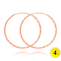 MINET Rose gold szczotkowane srebrne kolczyki PIERŚCIONKI 4 cm