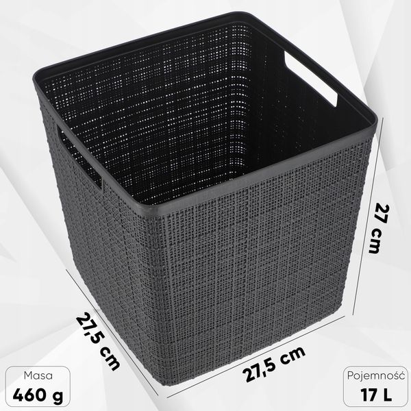 Curver Koszyk Pojemnik Organizer Z Uchwytami 17L zdjęcie 2