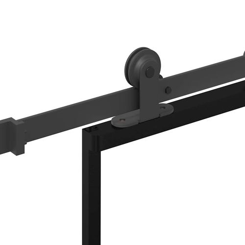 Drzwi przesuwne z osprzętem, szkło ESG i aluminium, 76x205 cm na Arena.pl