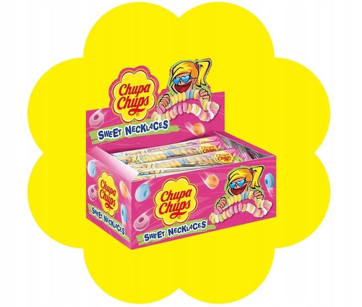 Chupa Chups cukierki pudrowe Candy Necklace 24x17,7g słodycze Dzień Dziecka zdjęcie 2