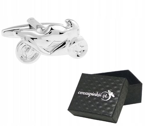 Spinki do mankietów koszuli MOTOR ŚCIGACZ na Arena.pl
