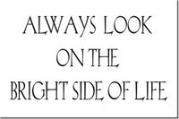 90 60CM OBRAZ NAPIS ...BRIGHT SIDE OF LIFE DRUK PŁÓTNO RAMA