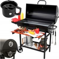 PRZENOŚNY GRILL WĘGLOWY Z POKRYWĄ, RUSZT 71*34,5CM 99908 LUND