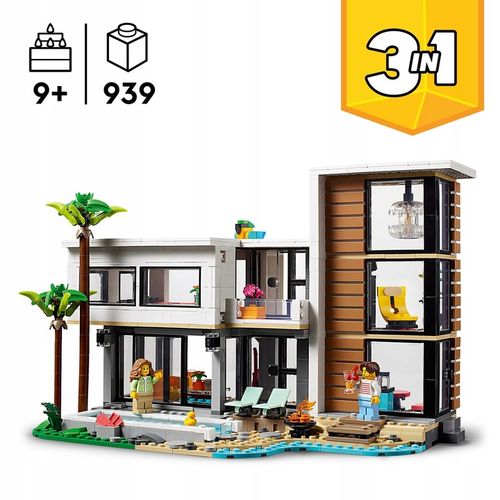 LEGO Creator 3w1 31153 Nowoczesny Dom Przy Plaży Kamienica Leśna Chatka na Arena.pl