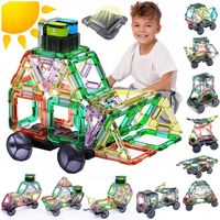 KLOCKI MAGNETYCZNE KONSTRUKCYJNE NAUKOWE EDUKACYJNE BUDOWA AUTA SOLARNEGO