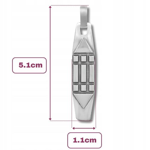 Zawieszka Srebrna pr. 925 Wisiorek SYMBOL ATLANTÓW Srebro Oksydowane na Arena.pl