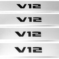 Listwa progowa BMW 7 SERIES G12 V12 Stal nierdzewna 304 mat z czarnymi lit