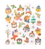 Naklejki Świąteczne Zwierzaki 29Szt