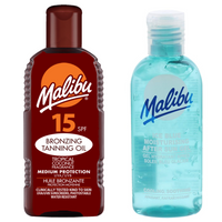 Malibu Olejek Do Opalania SPF15 200ml + Żel Po Opalaniu 100ml