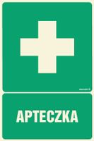 Apteczka Znak Ratunkowy Świecący Płyta + Przylepce Signproject Gi010_100X150_Ps Bhp Robocze