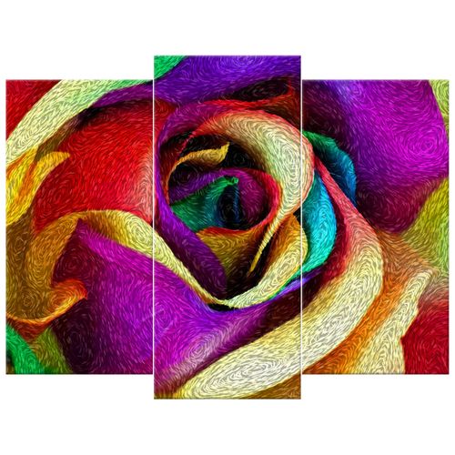 Obraz Płótno 90X70 Róża W Stylu Van Gogh na Arena.pl