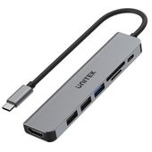 Unitek Hub USB-C H1118A 7w1 HDMI 4K 3x USB-A