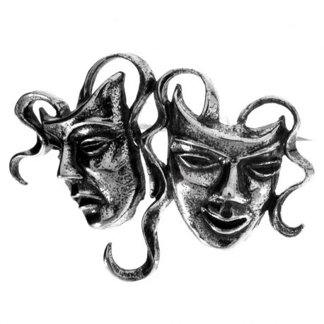SREBRNA BROSZKA MASKI TEATRALNE SREBRO PRÓBY 925 na Arena.pl