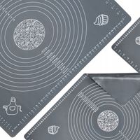 STOLNICA SILIKONOWA 70x50cm XXL DUŻA MATA SKŁADANA ANTYPOŚLIZGOWA DO CIASTA