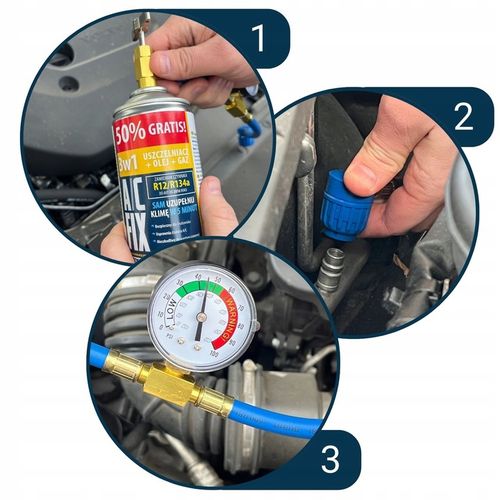 AC FIX CZYNNIK KLIMATYZACJI 3w1 Uszczelniacz Olej Gaz R134a 235g na Arena.pl