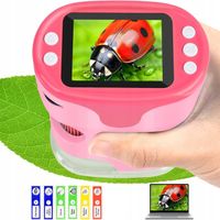 MIKROSKOP DLA DZIECI EDUKACYJNY CYFROWY SUPER ZESTAW PREPARATÓW AKCESORIA