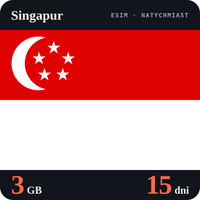 Karta eSIM Internet Singapur 3 GB na 15 dni - bez rejestracji