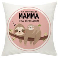 Poszewka na poduszkę z kieszeniami Prezent na Dzień Matki Biała 45x45cm