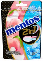 Cukierki, draże Peach Soda 2in1 brzoskwiniowe 45g - Mentos