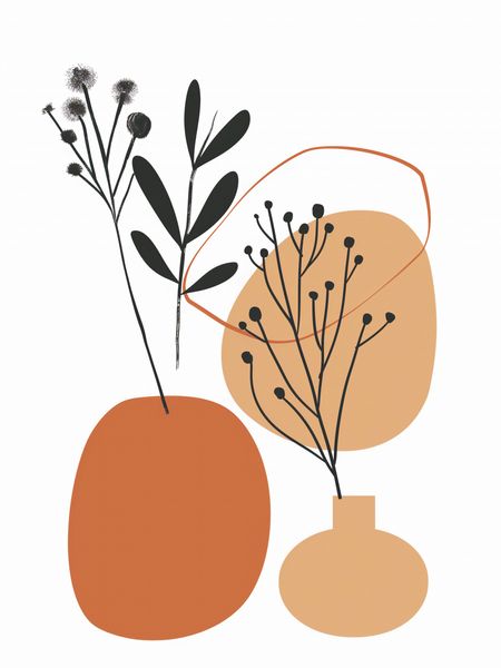 Plakat 75x100cm Botaniczny Pastel zdjęcie 1