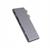 Hub USB Mokai KMD-DUALC-USB-9813 do MacBook Pro srebrny