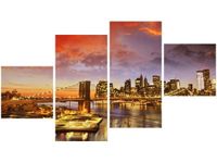 90CM 160 OBRAZ 4 ELEM NOWOJORSKI KRAJOBRAZ ŚCIENNY