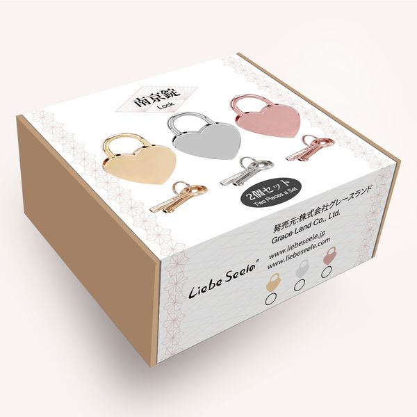 kłódka gold heart shape padlock (2pcs a set) liebe seele zdjęcie 2