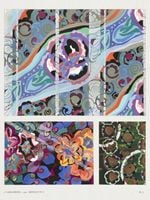 Plakat 30x40cm Kwiaty Art Deco v.7, Bénédictus Vintage do Salonu