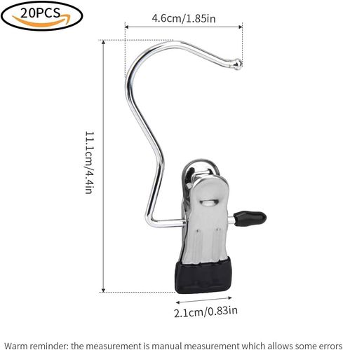 Haczyk wieszak z klipsem na ubrania 20szt na Arena.pl