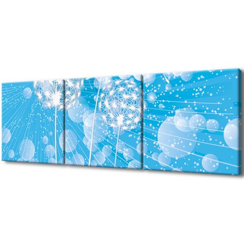 Obraz 150X50 Dmuchawce Abstrakcja Błękitne Tle na Arena.pl