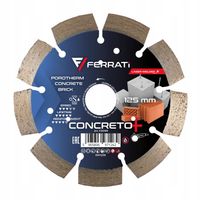 2X Tarcza diamentowa tnąca C3-W 125mm CONCRETO PLUS FERRATi do żelbetu , be