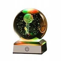 SZKLANA KULA LAMPKA NOCNA NA BIURKO LED DEKORACYJNA 3D DRABINA + PREZENT