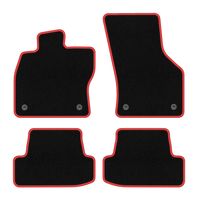 Dywaniki welurowe CARLUX-RED Seat Leon III 2012-2020 czarne czerwone