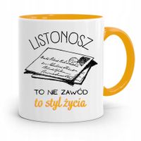 Kubek Żółty Dla Listonosza To Styl Życia Prezent Z Nadrukiem Ze Zdjęciem