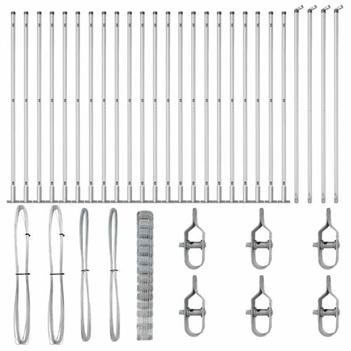 Ogrodzenie pastwiskowe Srebrny 50 x 1.4 m Stal galwanizowana na Arena.pl