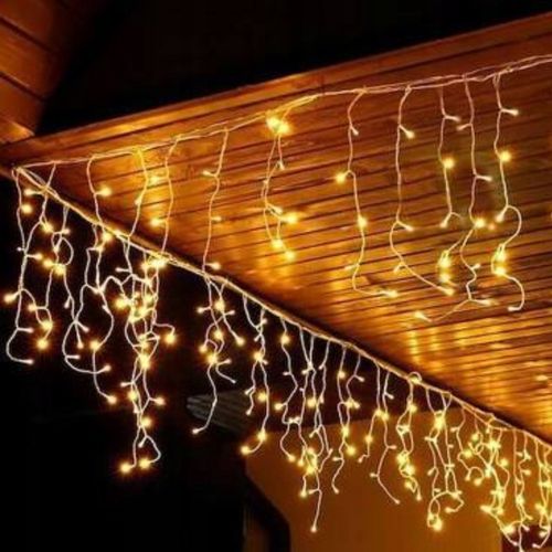 Lampki Sople Białe Choinkowe Świąteczne Zewnętrzne Ciepłe Blask 300 Led na Arena.pl