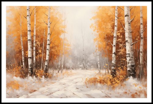 Plakat 91,5x60cm Jesienne Brzozy na Arena.pl
