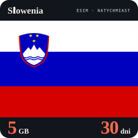 Karta eSIM Internet Słowenia 5 GB na 30 dni - bez rejestracji