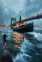 Plakat 61x90,5cm Stary Parowiec