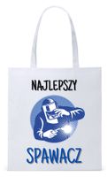 Dla Spawacza Prezent Torba Eco Biała Shopper Z Nadrukiem Ze Zdjęciem