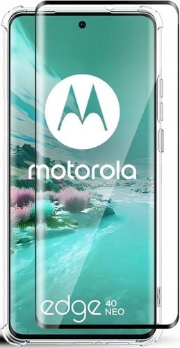 Etui do MOTOROLA EDGE 40 NEO PANCERNE RING 360° Szkło 3D z czytnikiem linii na Arena.pl